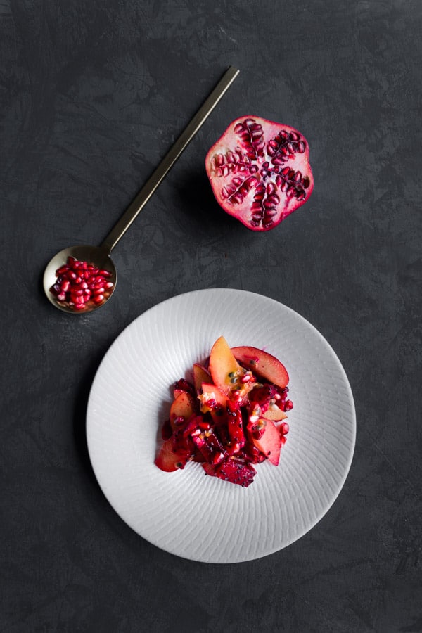 Pomegranate and Red Dragon Fruit Salad