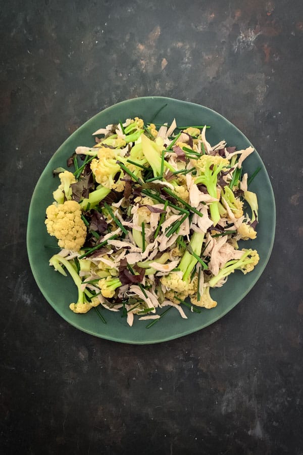 Chinese Cauliflower Salad with Shredded Chicken | The Devil Wears Salad