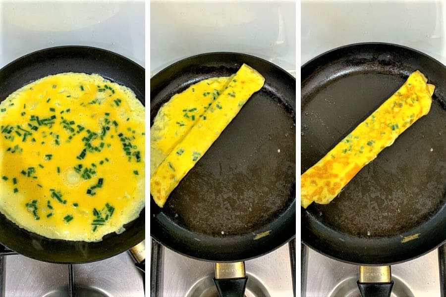How to make an omelette and slice it thinly