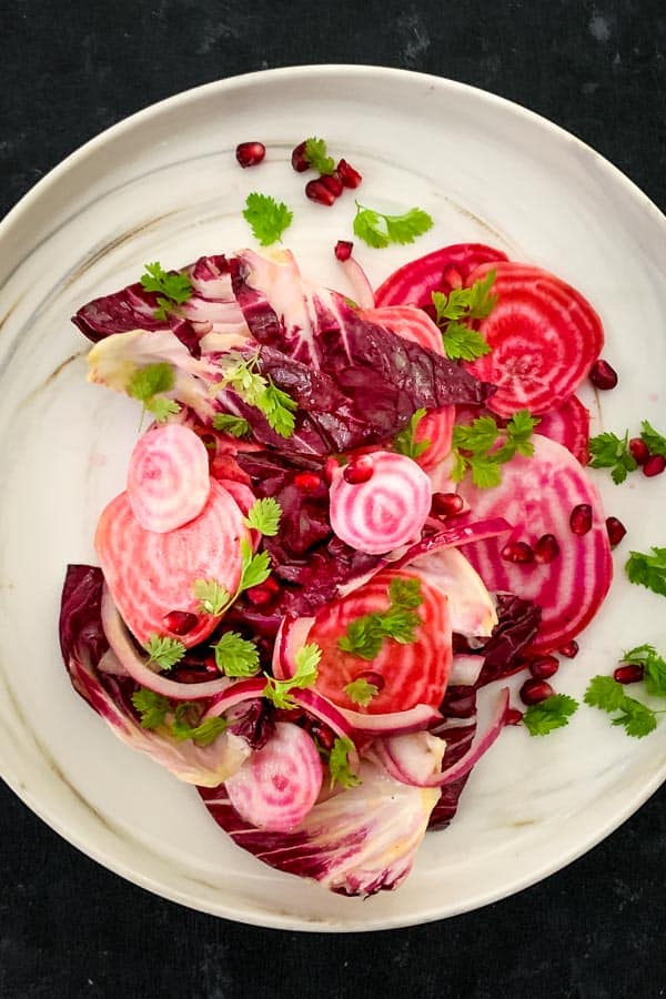 Beetroot Salad with Radicchio and Pomegranate
