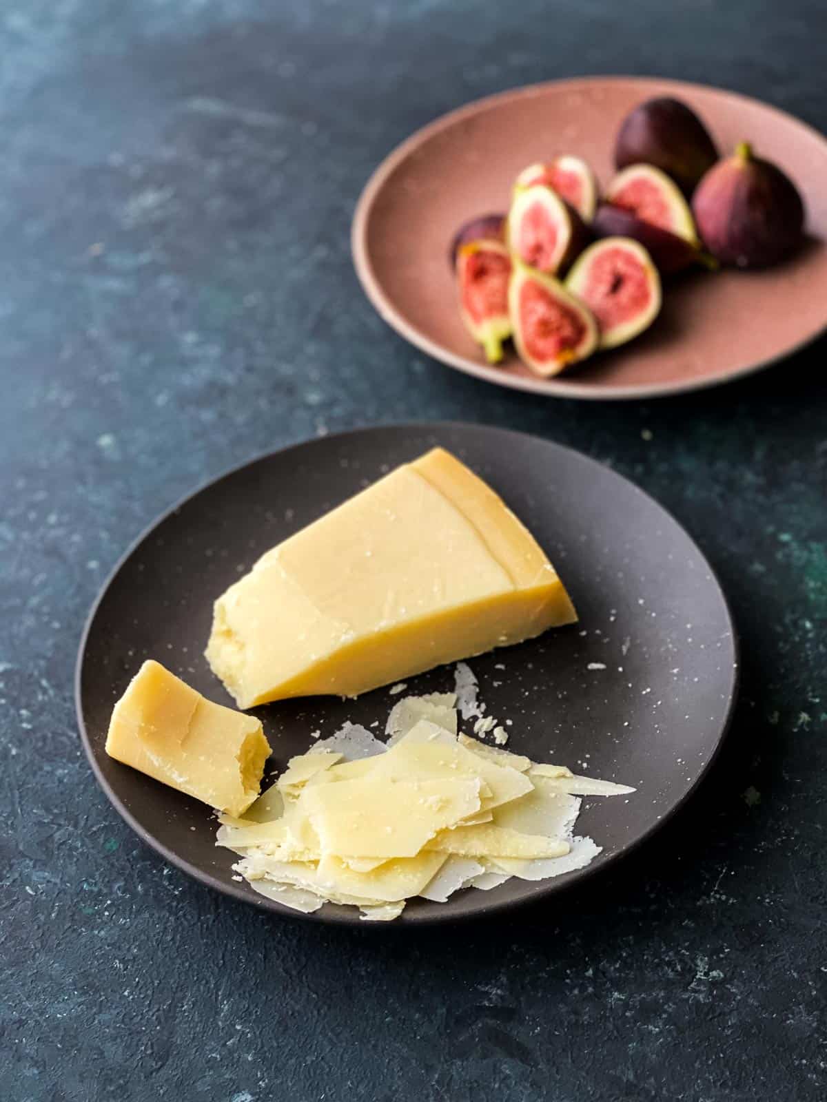 Shaved parmesan and fresh figs