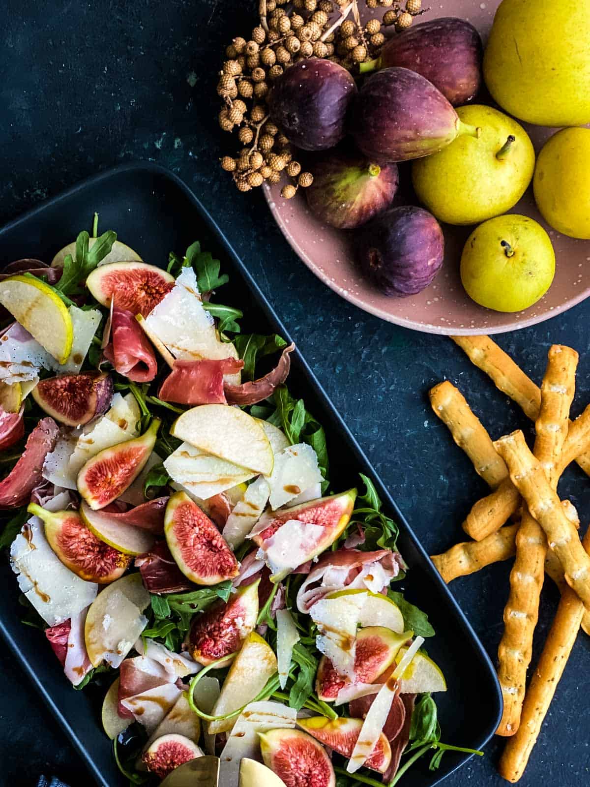 Fig and Prosciutto Salad with Nashi Pear