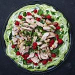 Low Carb Chicken Salad, No Mayo on a large platter
