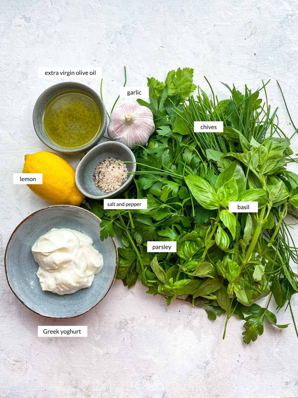 Ingredients for Leftover Roast Chicken Potato Salad