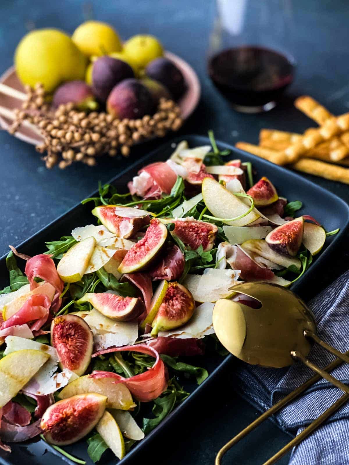 Nashi Pear Salad with Fig + Prosciutto