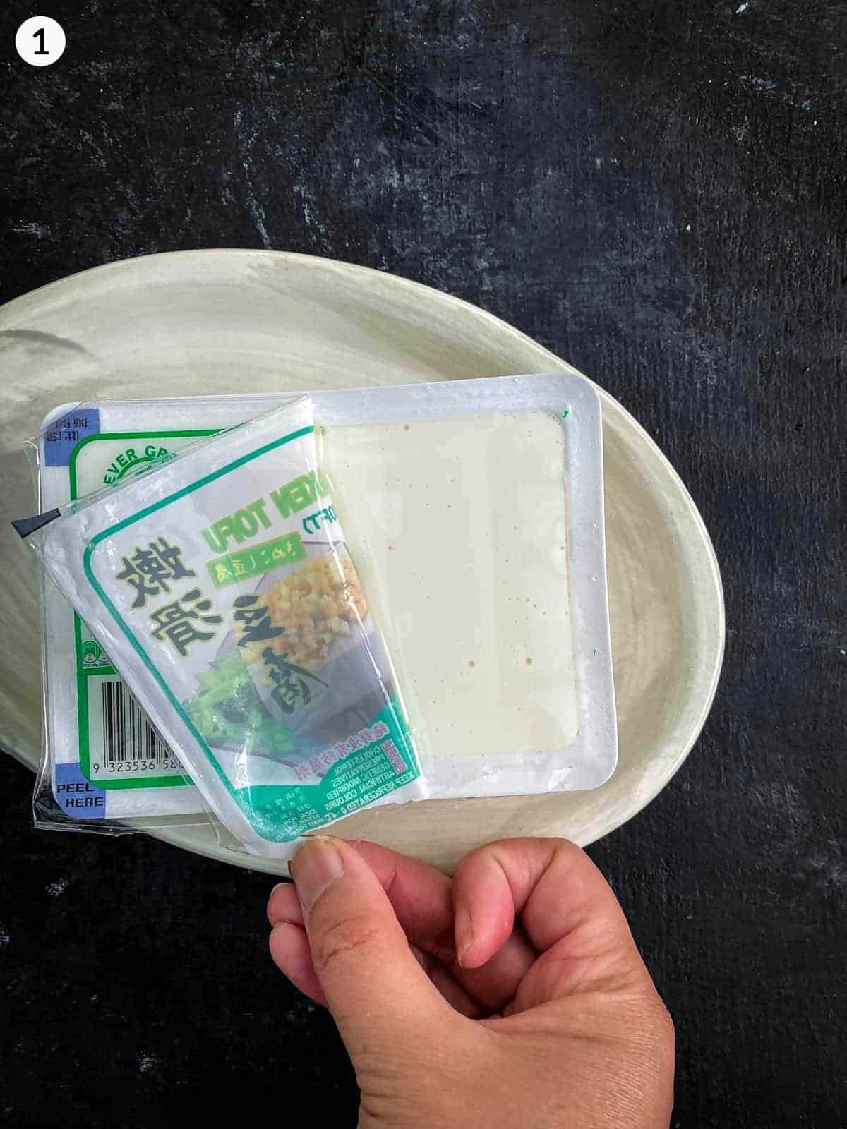 How to remove silken tofu from it's packaging